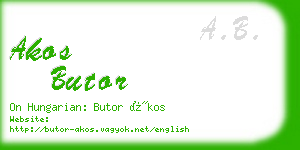 akos butor business card